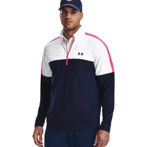 New Under Armour Mens Storm Midlayer HZ Midnight Navy/White L G
